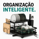 OrganizaMax™ – Escorredor 2 Andares para uma Pia Livre e Organizada