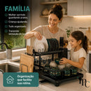 OrganizaMax™ – Escorredor 2 Andares para uma Pia Livre e Organizada
