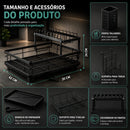 OrganizaMax™ – Escorredor 2 Andares para uma Pia Livre e Organizada