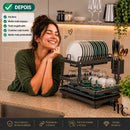 OrganizaMax™ – Escorredor 2 Andares para uma Pia Livre e Organizada