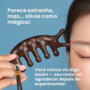 Pente De Massagem Natural Madeira Couro Cabeludo Circulação