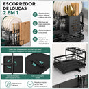 OrganizaMax™ – Escorredor 2 Andares para uma Pia Livre e Organizada