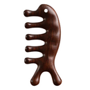 Pente De Massagem Natural Madeira Couro Cabeludo Circulação