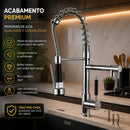 Torneira Gourmet Flex 360° Premium / Alcance todos os cantos da pia. Menos respingos. Mais praticidade.