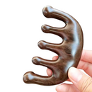 Pente De Massagem Natural Madeira Couro Cabeludo Circulação