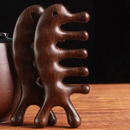 Pente De Massagem Natural Madeira Couro Cabeludo Circulação