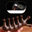 Pente De Massagem Natural Madeira Couro Cabeludo Circulação