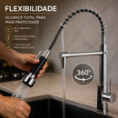 Torneira Gourmet Flex 360° Premium / Alcance todos os cantos da pia. Menos respingos. Mais praticidade.