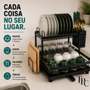 OrganizaMax™ – Escorredor 2 Andares para uma Pia Livre e Organizada