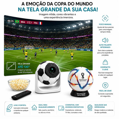 Projetor Portátil Arena Soccer 4k JY360