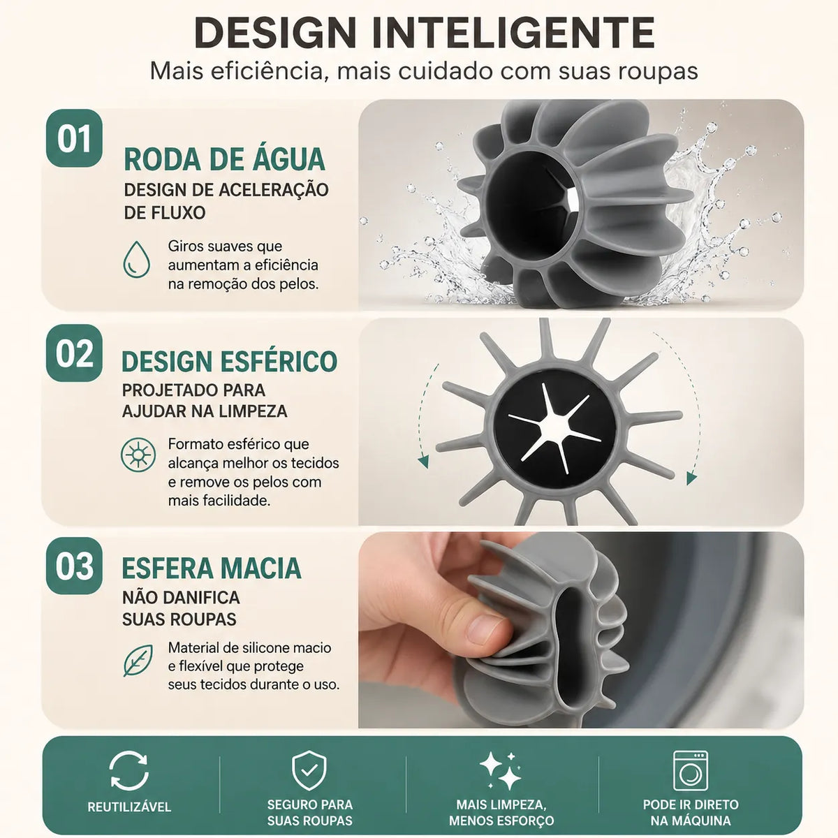 Kit Removedor de Pelos Mágico Reutilizável
