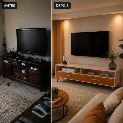 Rack Bancada Industrial Transforme sua Sala com Elegância