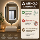 Espelho Lumina Oval LED Premium 40x50cm