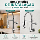 Torneira Gourmet Flex 360° Premium / Alcance todos os cantos da pia. Menos respingos. Mais praticidade.