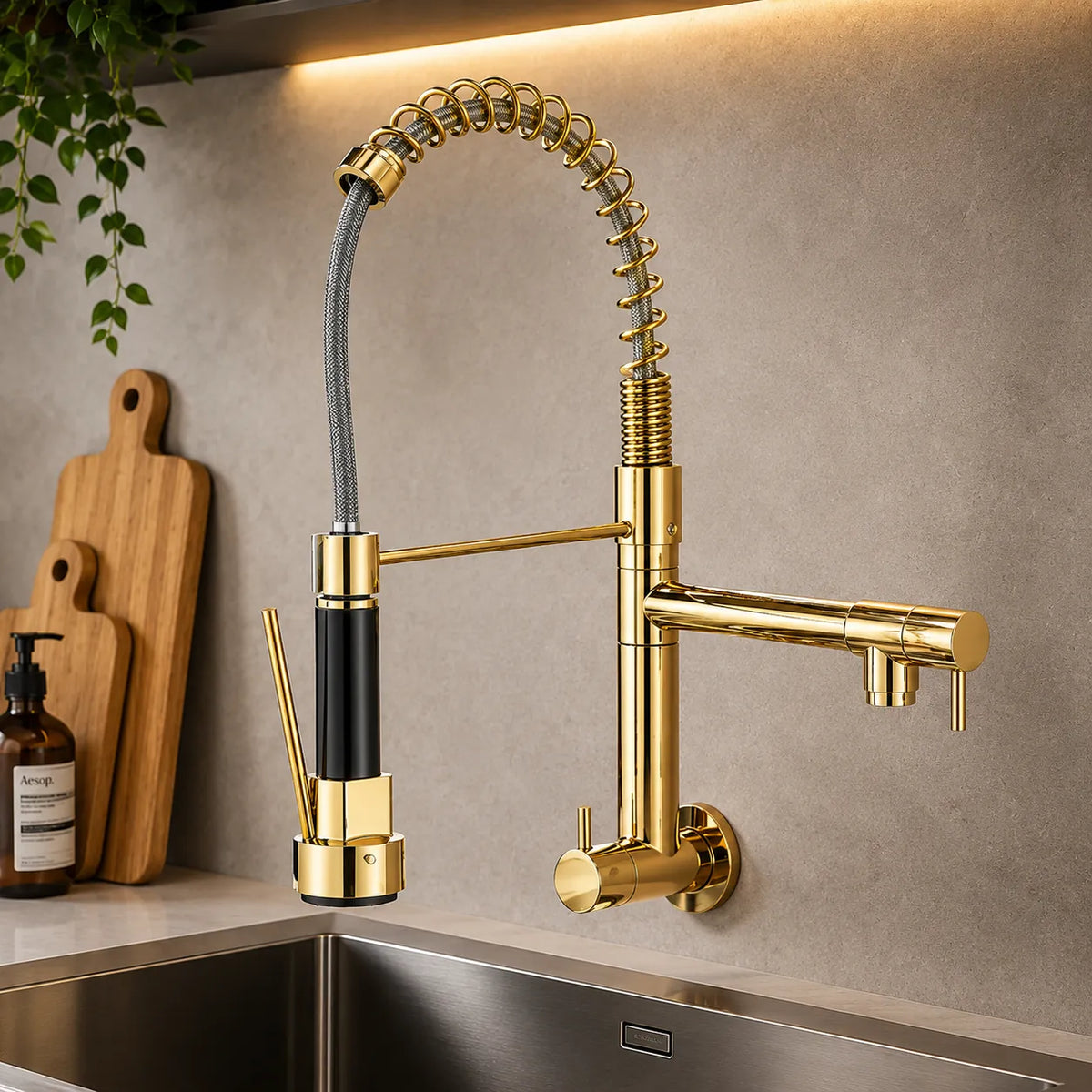 Torneira Gourmet Flex 360° Premium / Alcance todos os cantos da pia. Menos respingos. Mais praticidade.