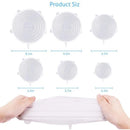 Kit 6 Tampas de Silicone Universal Reutilizável Elástica