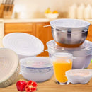 Kit 6 Tampas de Silicone Universal Reutilizável Elástica