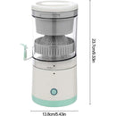 Espremedor Elétrico Laranja e Limão USB Recarregável Inox