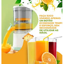 Espremedor Elétrico Laranja e Limão USB Recarregável Inox