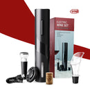 Kit Abridor de Vinho Garrafa Saca Rolha Elétrico Automático