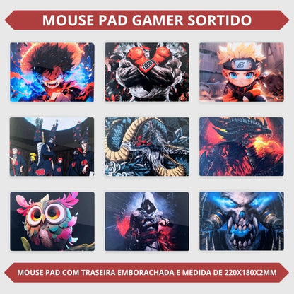 Kit Gamer Teclado Semi-mecânico + Mouse Gamer RGB  Dpi + Mouse Pad
