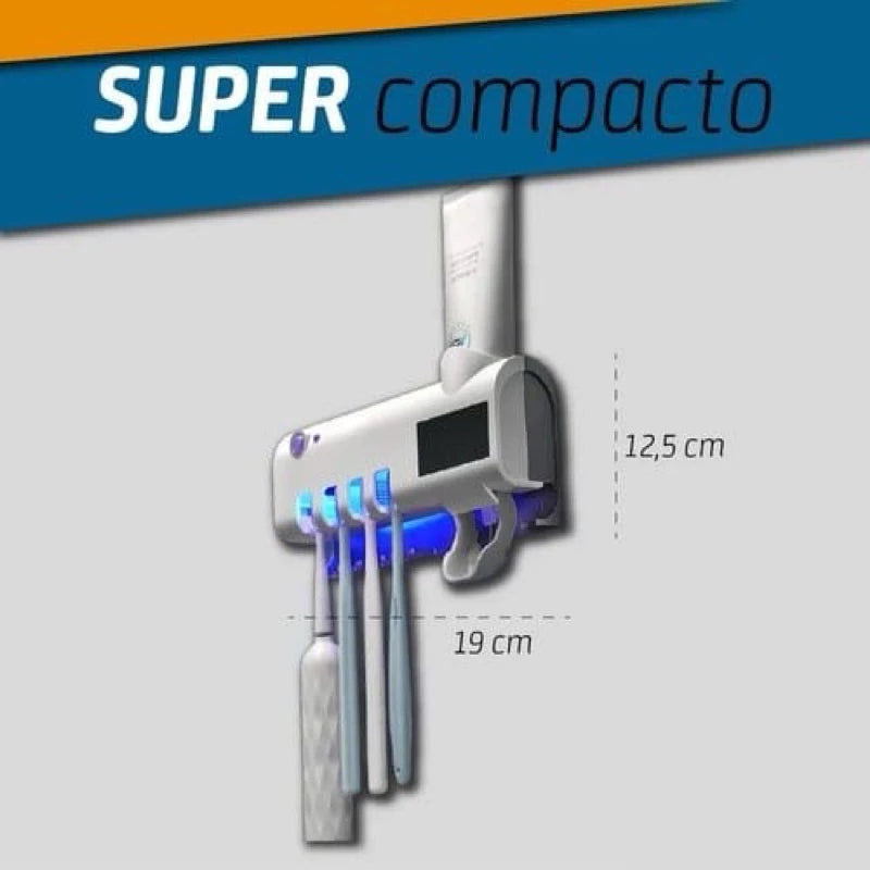 Porta Escova de Dentes esterilizador UV Dispense Automático