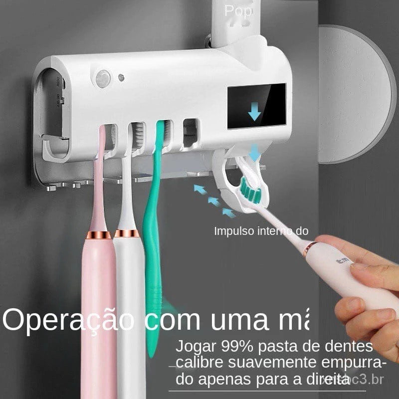 Porta Escova de Dentes esterilizador UV Dispense Automático
