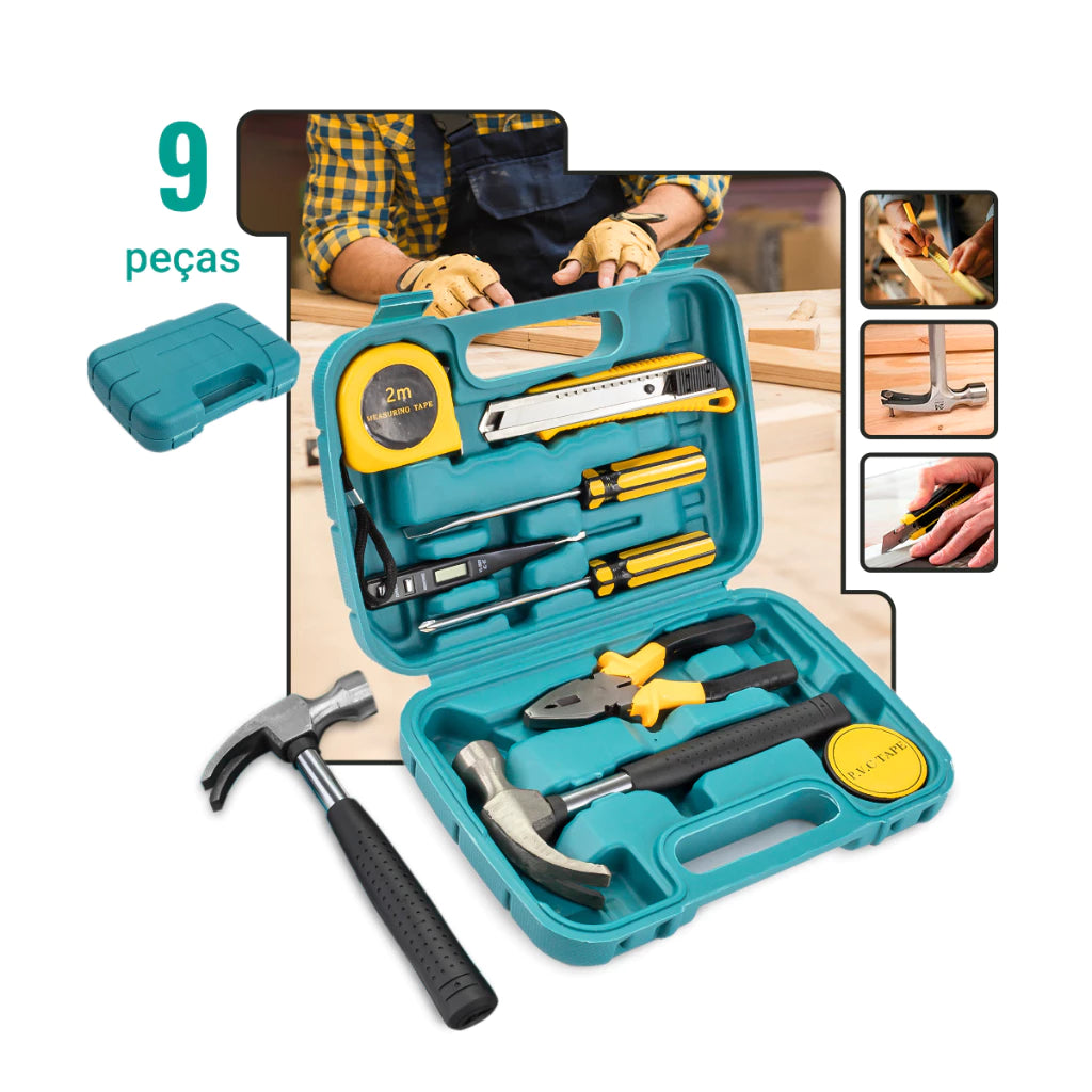 Kit Maleta Estojo Ferramentas 9 Peças