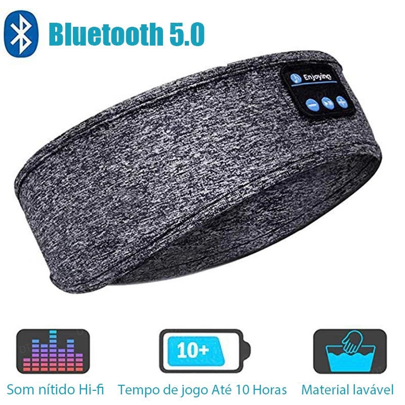 Máscara de Dormir com Fone de Ouvido Bluetooth Lavável