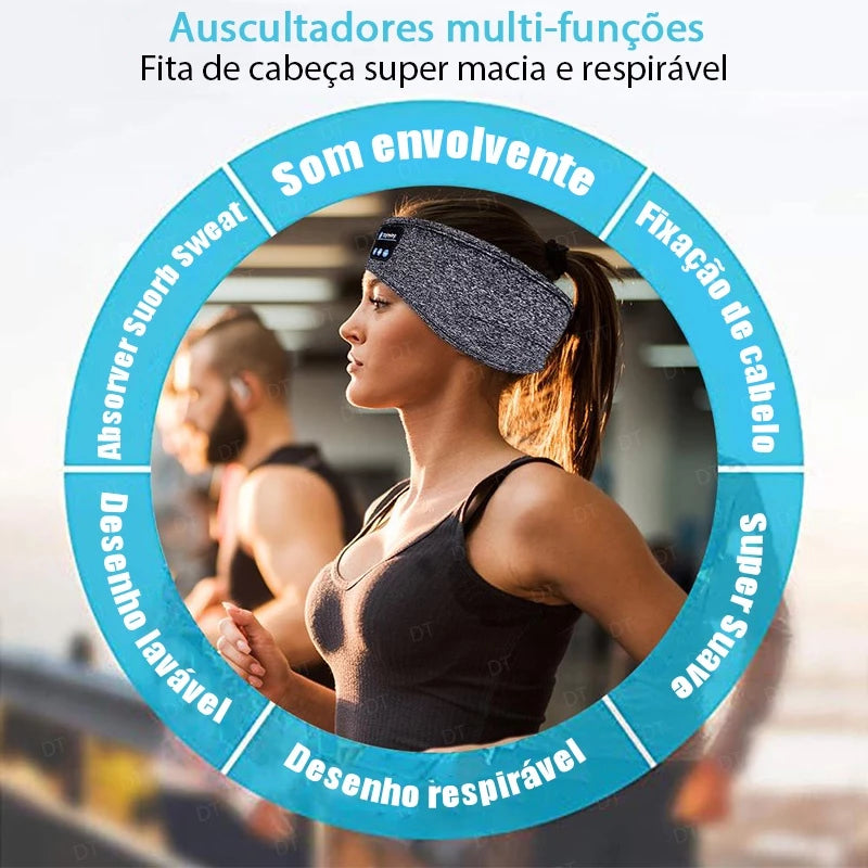 Máscara de Dormir com Fone de Ouvido Bluetooth Lavável