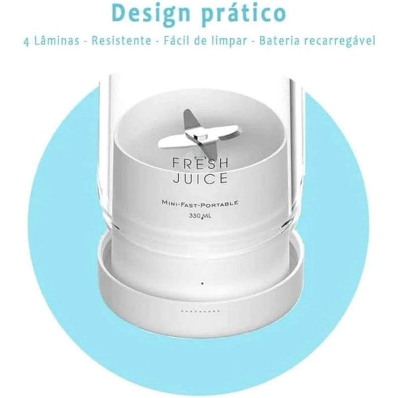 Garrafa Juicer Liquidificador Elétrico Portátil Recarregável
