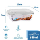 Conjunto 5 Potes Vidro Hermético