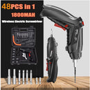 Kit de Parafusadeira e Furadeira de 48 Peças / Carregador USB