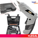 Kit de Parafusadeira e Furadeira de 48 Peças / Carregador USB